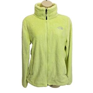 The North Face 🏔️Fuzzy Fleece Yellow-Green Full Zip Jacket: Woman's Size M